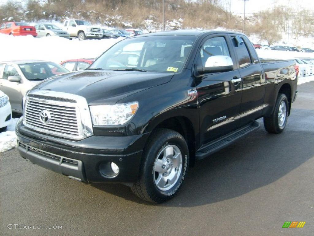 2010 Tundra Limited Double Cab 4x4 - Black / Graphite Gray photo #3