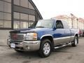 2003 Marine Blue Metallic GMC Sierra 1500 SLT Extended Cab 4x4  photo #2