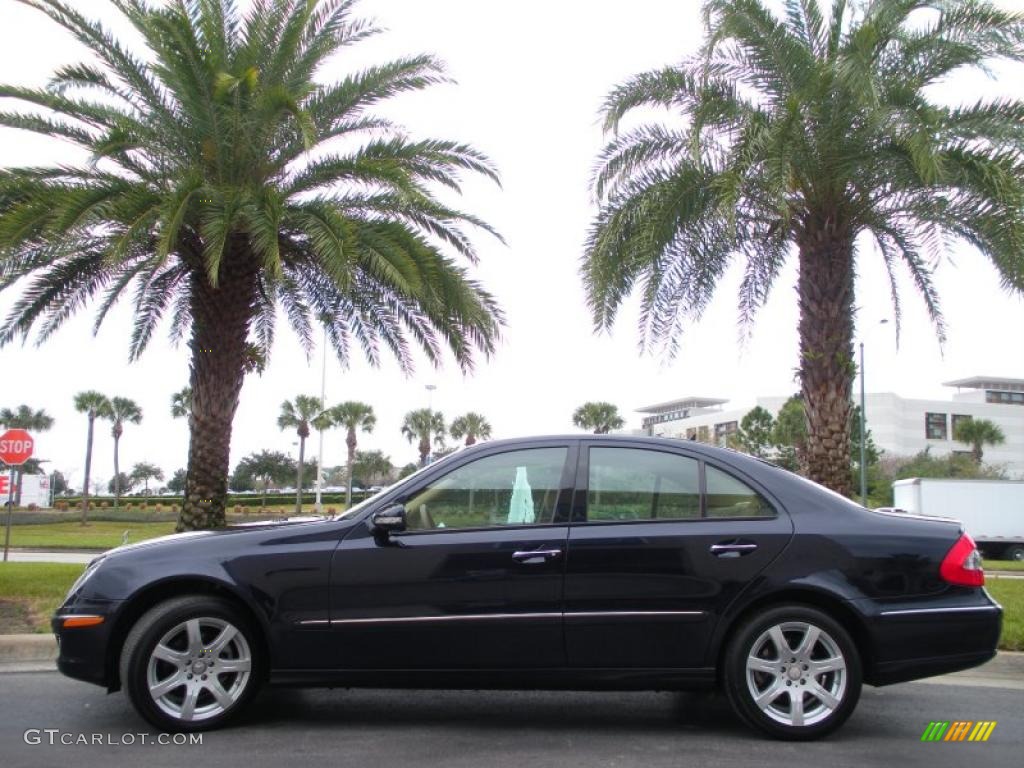 2008 E 350 Sedan - Capri Blue Metallic / Cashmere photo #1