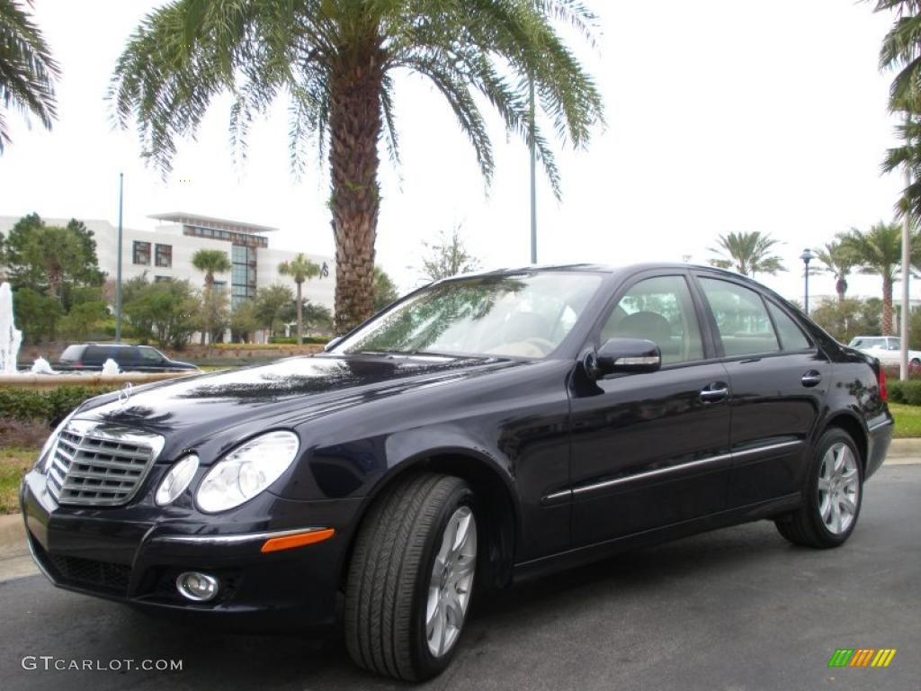 2008 E 350 Sedan - Capri Blue Metallic / Cashmere photo #2