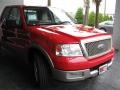 2004 Bright Red Ford F150 Lariat SuperCab  photo #3
