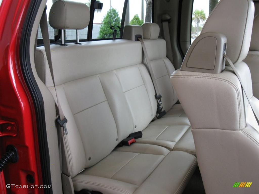 2004 F150 Lariat SuperCab - Bright Red / Heritage Medium Parchment photo #17