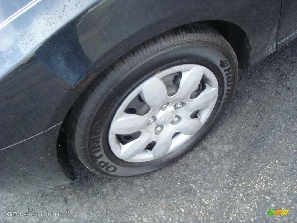 2009 Elantra GLS Sedan - Black Pearl / Gray photo #9