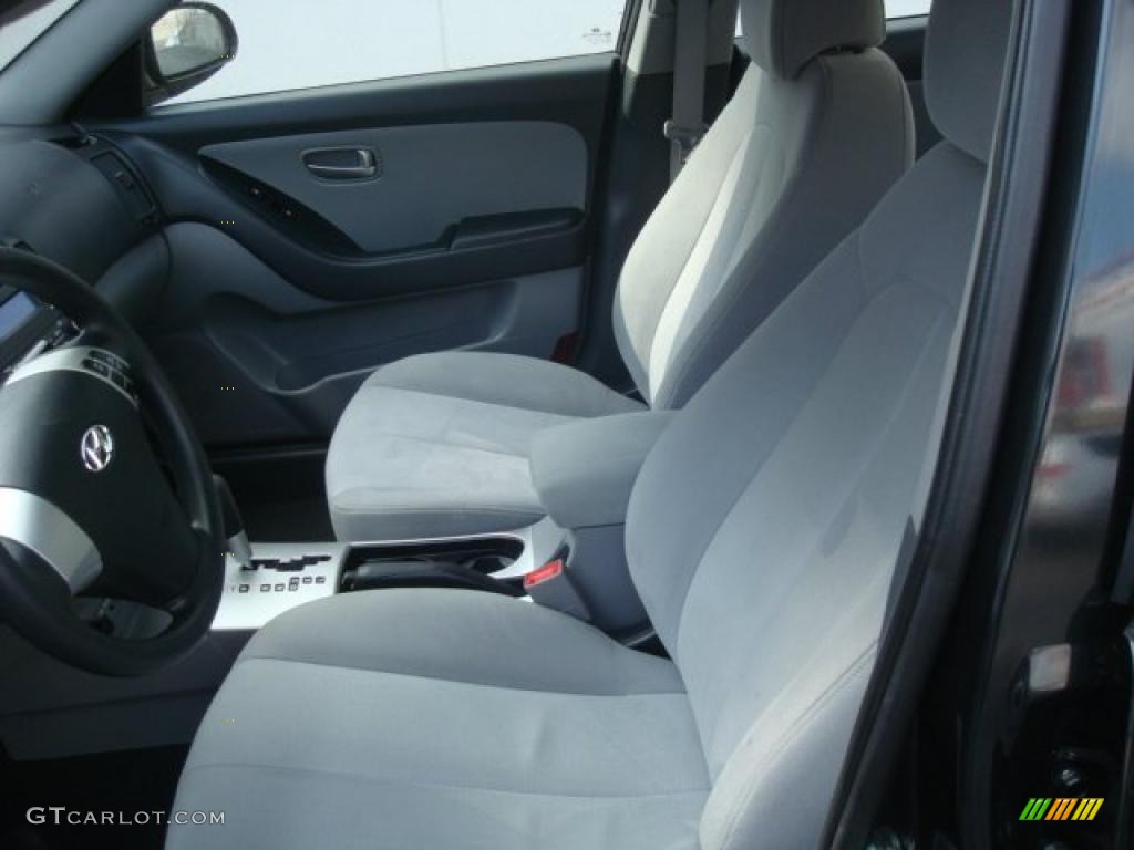 2009 Elantra GLS Sedan - Black Pearl / Gray photo #10
