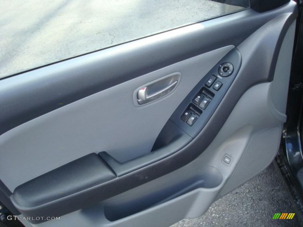 2009 Elantra GLS Sedan - Black Pearl / Gray photo #14
