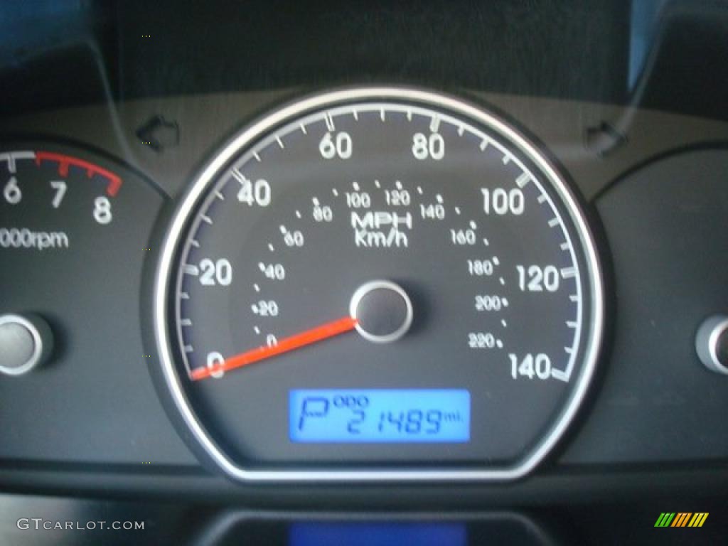 2009 Elantra GLS Sedan - Black Pearl / Gray photo #20
