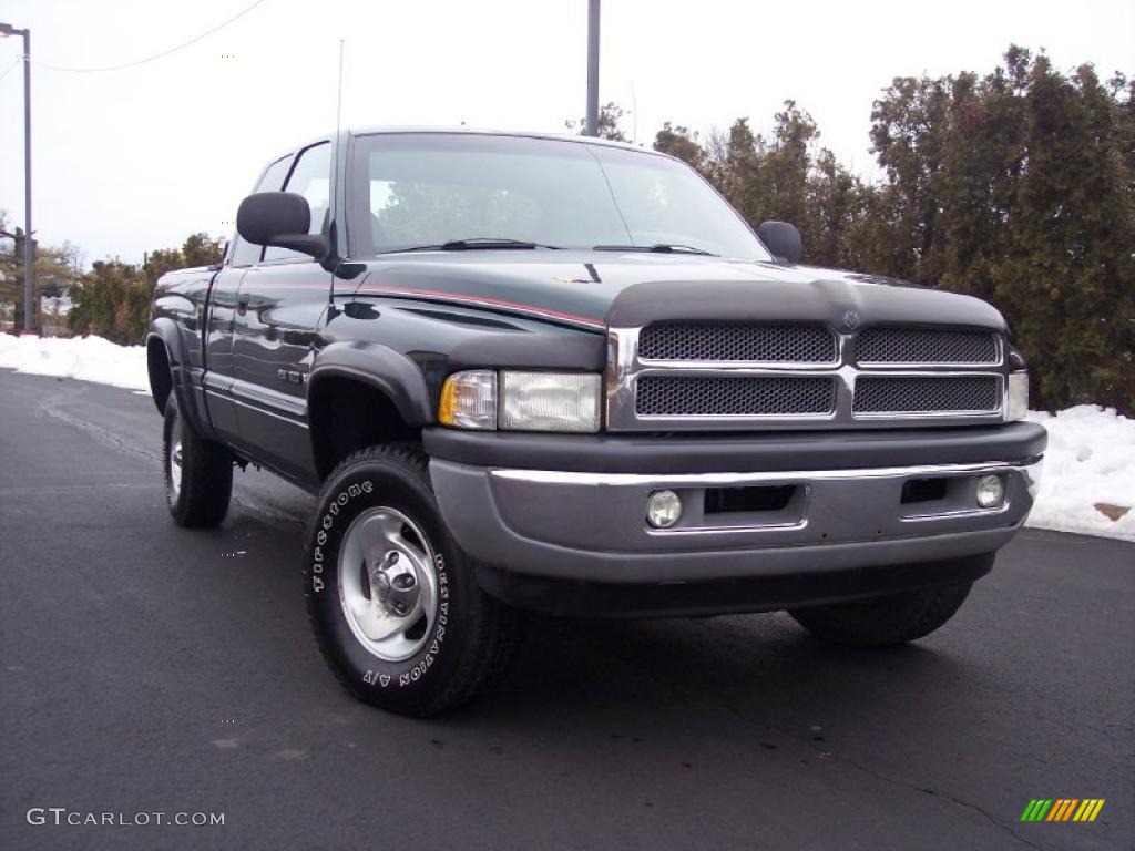 2001 Ram 1500 SLT Club Cab 4x4 - Forest Green Pearl / Mist Gray photo #2