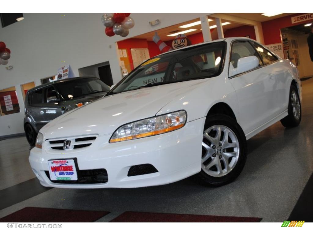 2002 Accord EX V6 Coupe - Taffeta White / Ivory photo #2