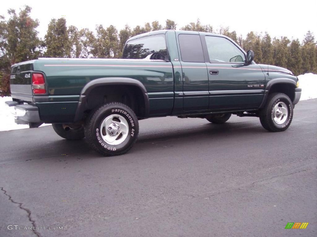 2001 Ram 1500 SLT Club Cab 4x4 - Forest Green Pearl / Mist Gray photo #7