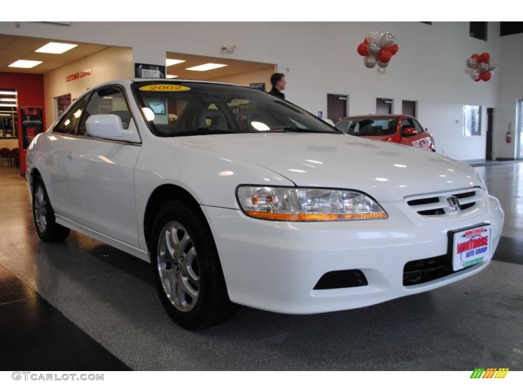 2002 Accord EX V6 Coupe - Taffeta White / Ivory photo #10