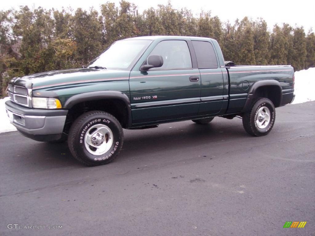 2001 Ram 1500 SLT Club Cab 4x4 - Forest Green Pearl / Mist Gray photo #16