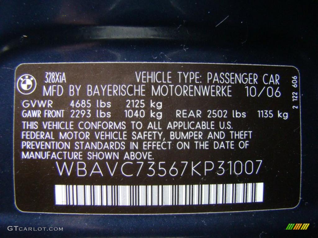 2007 3 Series 328xi Sedan - Monaco Blue Metallic / Beige photo #15