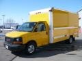 2007 Yellow GMC Savana Cutaway 3500 Commercial Cargo Van  photo #3