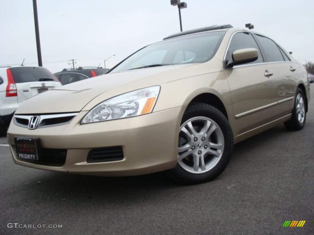 2007 Accord EX-L Sedan - Desert Mist Metallic / Ivory photo #1