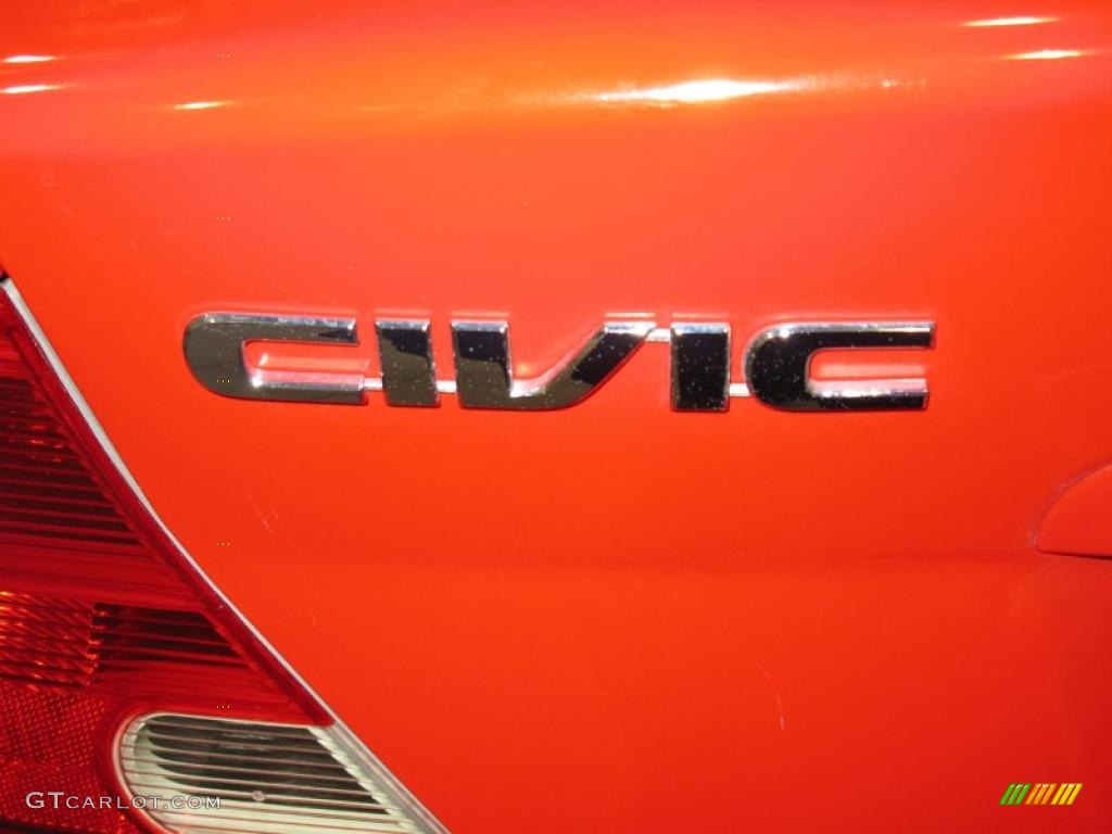 2002 Civic LX Coupe - Rally Red / Beige photo #10