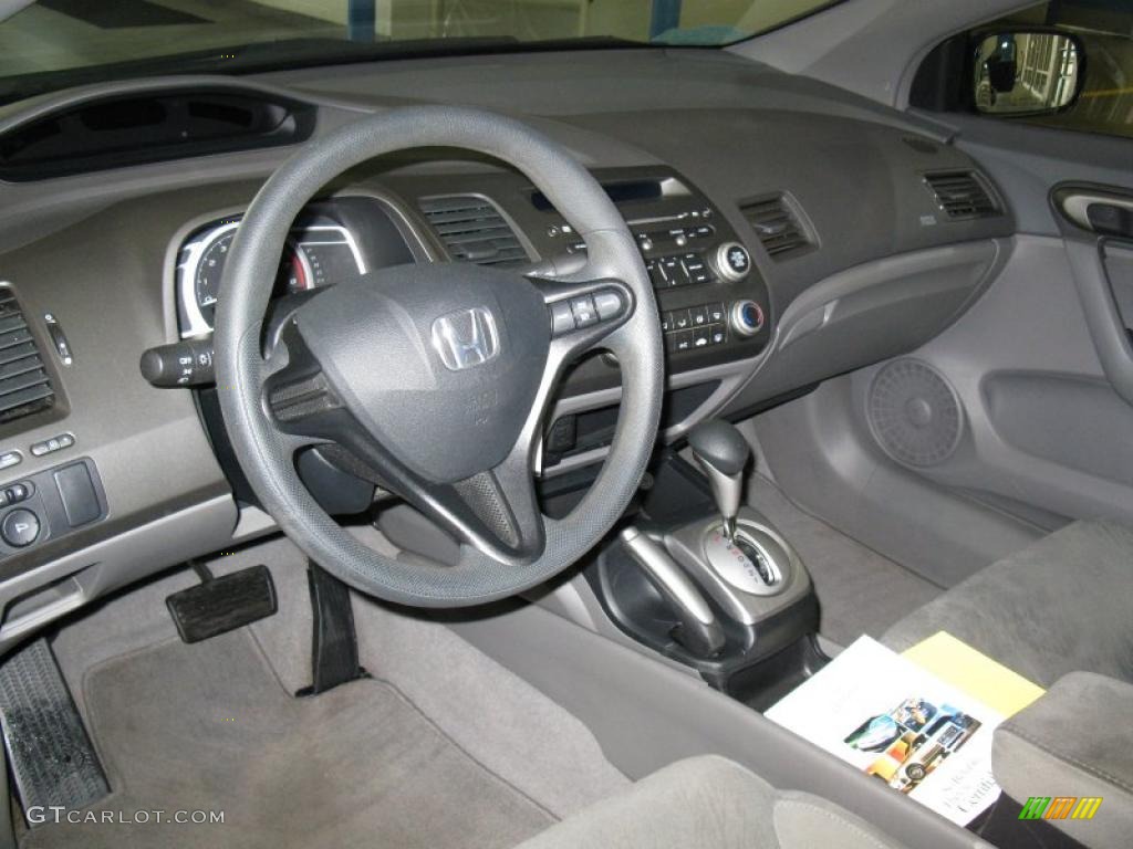 2007 Civic LX Coupe - Atomic Blue Metallic / Gray photo #14