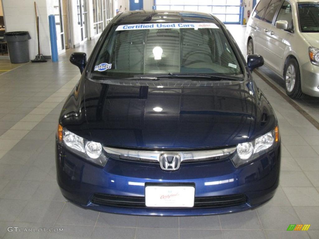 2007 Civic LX Sedan - Royal Blue Pearl / Gray photo #5