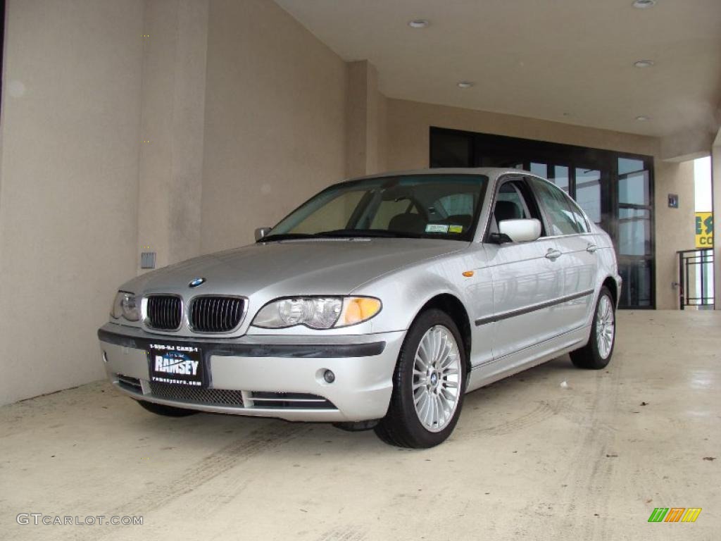 2002 3 Series 330xi Sedan - Titanium Silver Metallic / Black photo #1