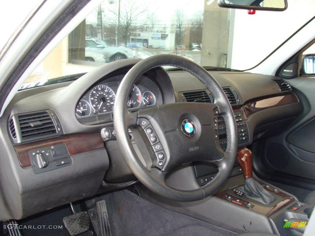 2002 3 Series 330xi Sedan - Titanium Silver Metallic / Black photo #11