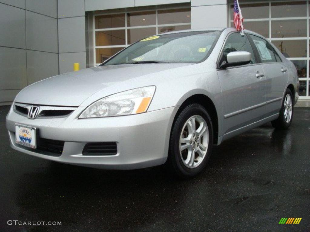 2007 Accord EX Sedan - Alabaster Silver Metallic / Black photo #1