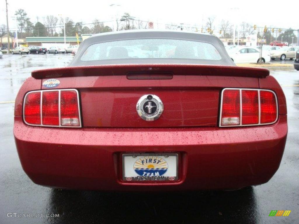 2007 Mustang V6 Premium Convertible - Redfire Metallic / Medium Parchment photo #6