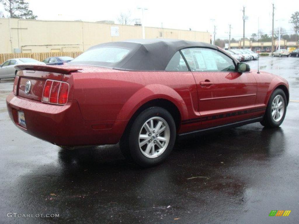 2007 Mustang V6 Premium Convertible - Redfire Metallic / Medium Parchment photo #7