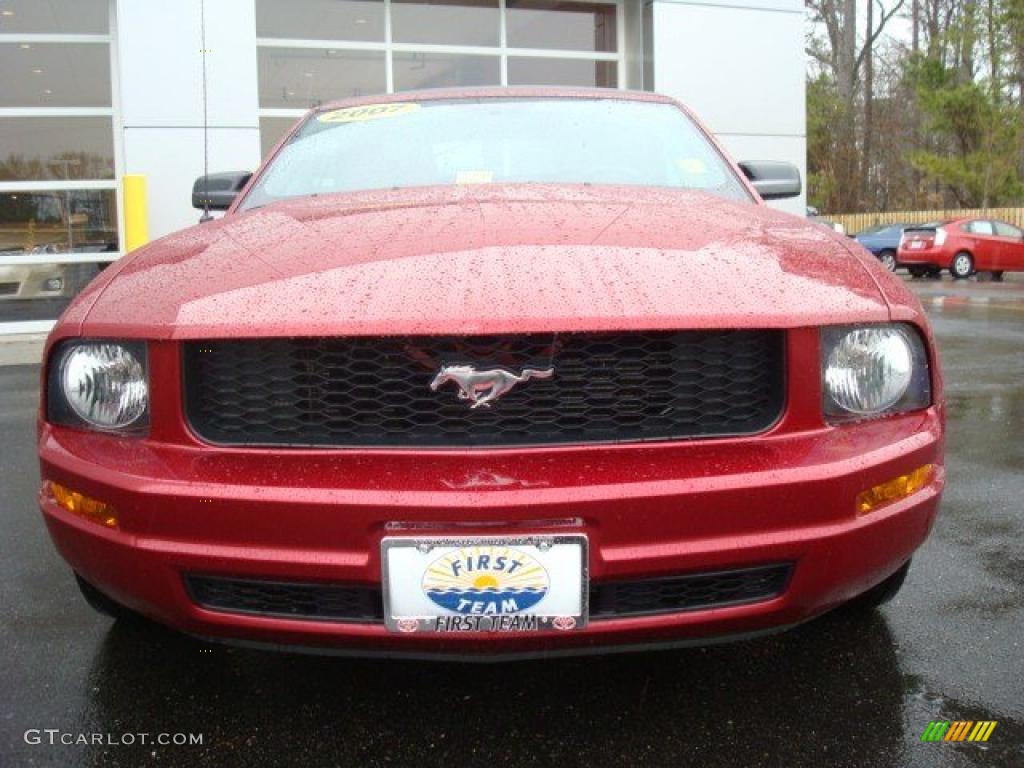 2007 Mustang V6 Premium Convertible - Redfire Metallic / Medium Parchment photo #10