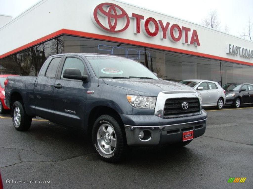 2008 Tundra SR5 Double Cab 4x4 - Slate Gray Metallic / Black photo #1