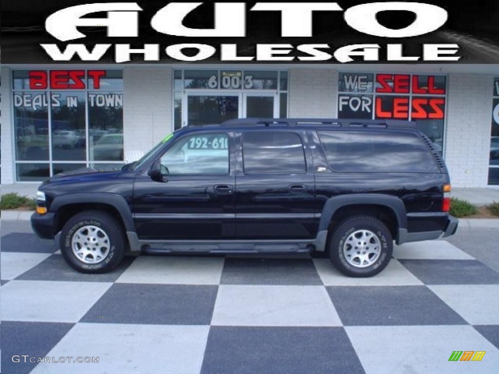 2004 Suburban 1500 Z71 4x4 - Black / Tan/Neutral photo #1