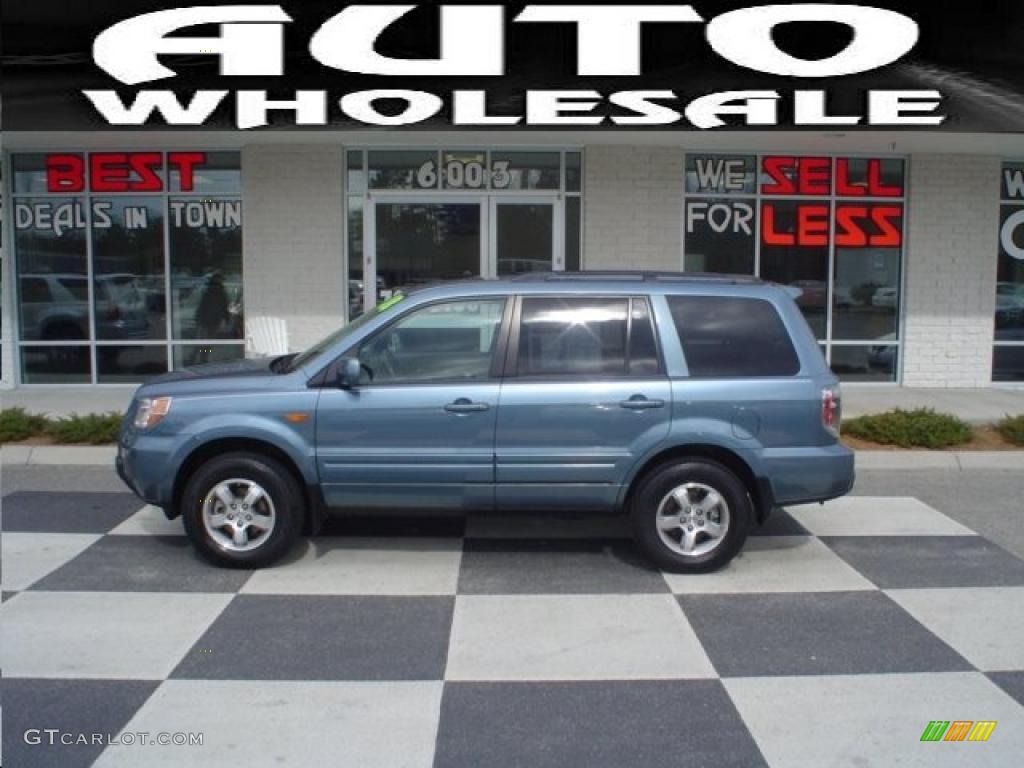 2008 Pilot EX-L - Steel Blue Metallic / Gray photo #1