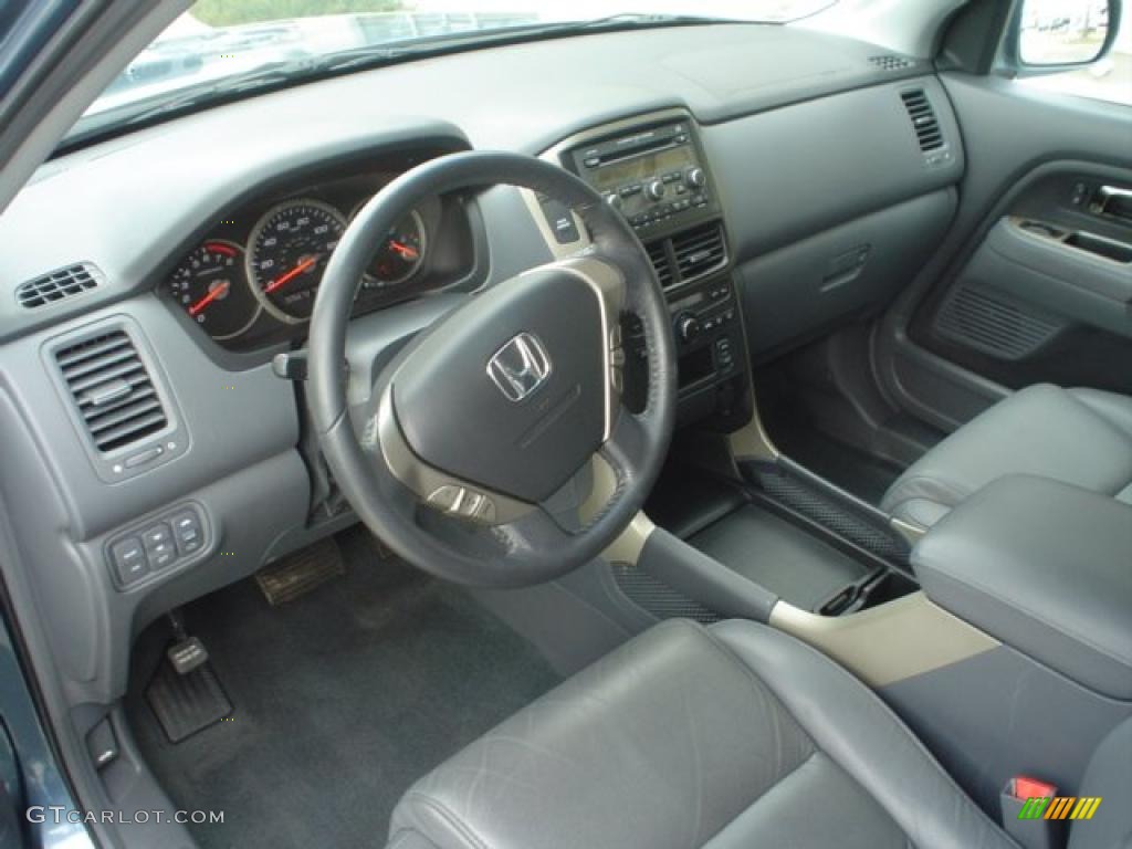 2008 Pilot EX-L - Steel Blue Metallic / Gray photo #9