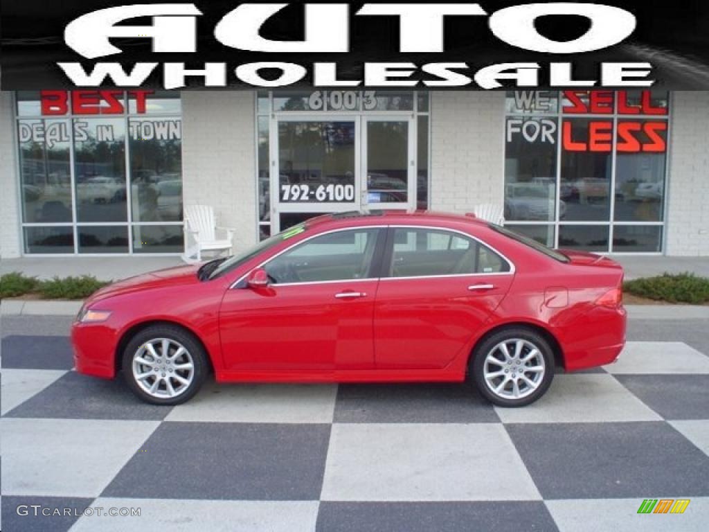 2007 TSX Sedan - Milano Red / Ebony photo #1