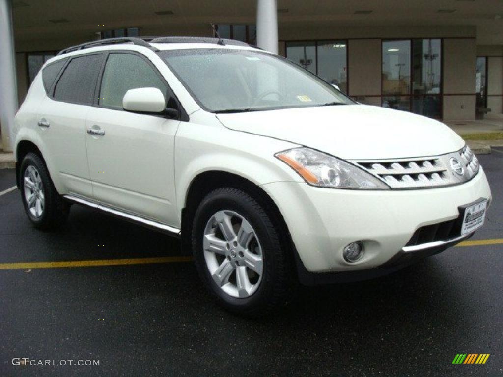 2007 Murano SL AWD - Glacier Pearl White / Cafe Latte photo #7