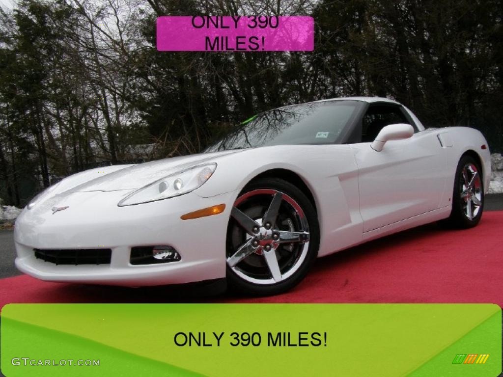 Arctic White Chevrolet Corvette