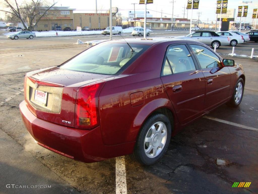 2003 CTS Sedan - Garnet Red / Light Neutral photo #4