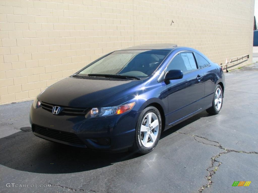 2006 Civic EX Coupe - Royal Blue Pearl / Ivory photo #2