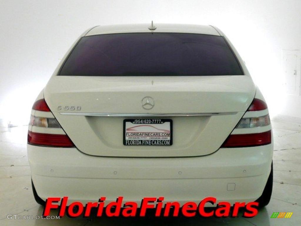 2007 S 550 Sedan - Arctic White / designo Armagnac Brown photo #6