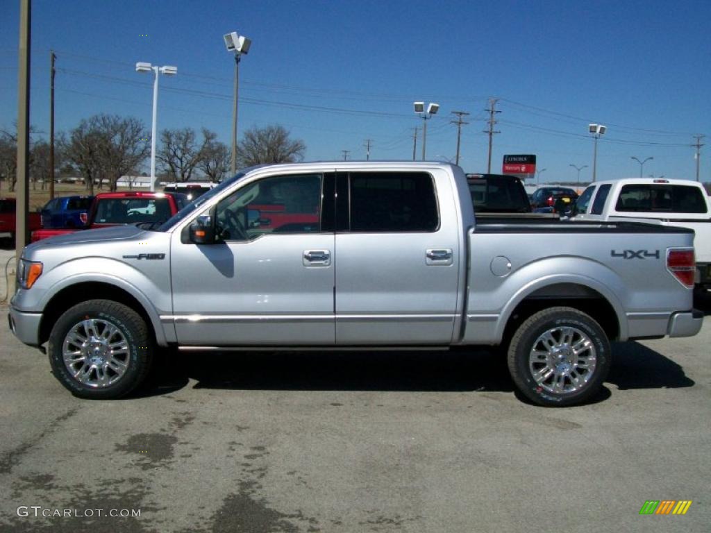 2010 F150 Platinum SuperCrew 4x4 - Ingot Silver Metallic / Tan photo #2