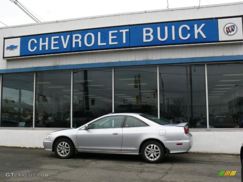 2002 Accord EX V6 Coupe - Satin Silver Metallic / Charcoal photo #1