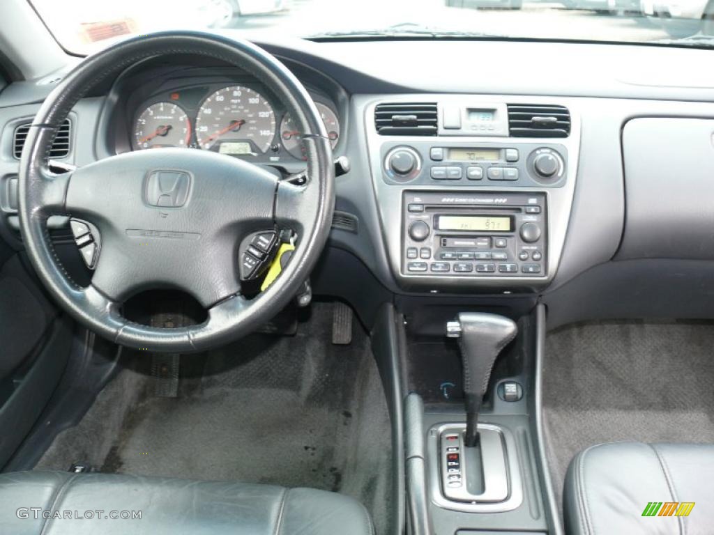 2002 Accord EX V6 Coupe - Satin Silver Metallic / Charcoal photo #9