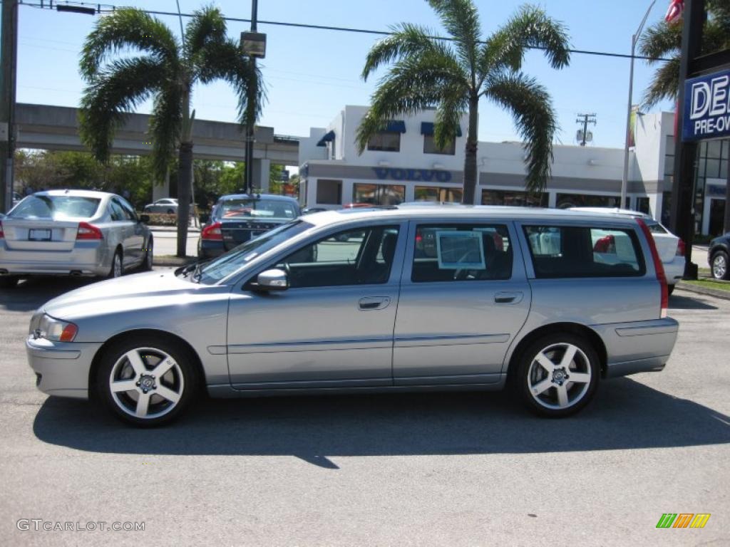 2007 V70 R AWD - Electric Silver Metallic / R Nordkap Black/Blue Metallic photo #3