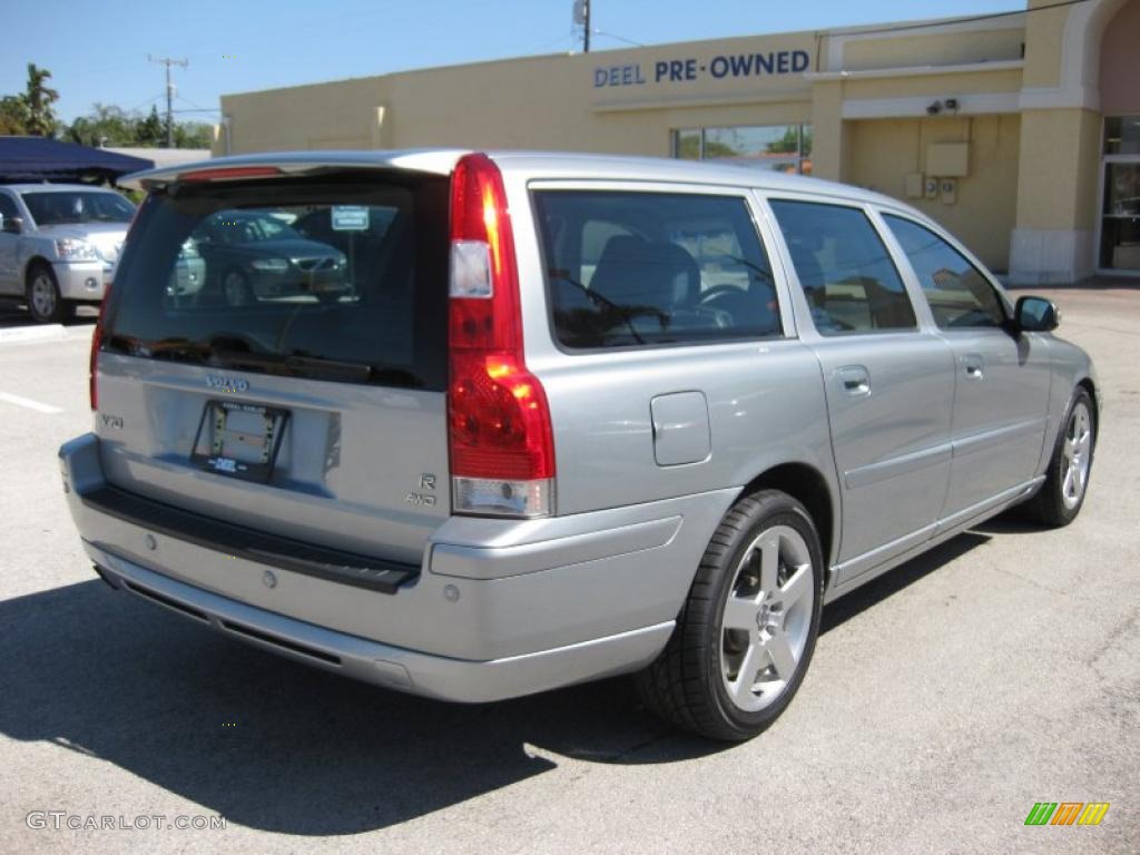 2007 V70 R AWD - Electric Silver Metallic / R Nordkap Black/Blue Metallic photo #7