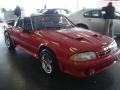 1988 Bright Red Ford Mustang GT Convertible  photo #2