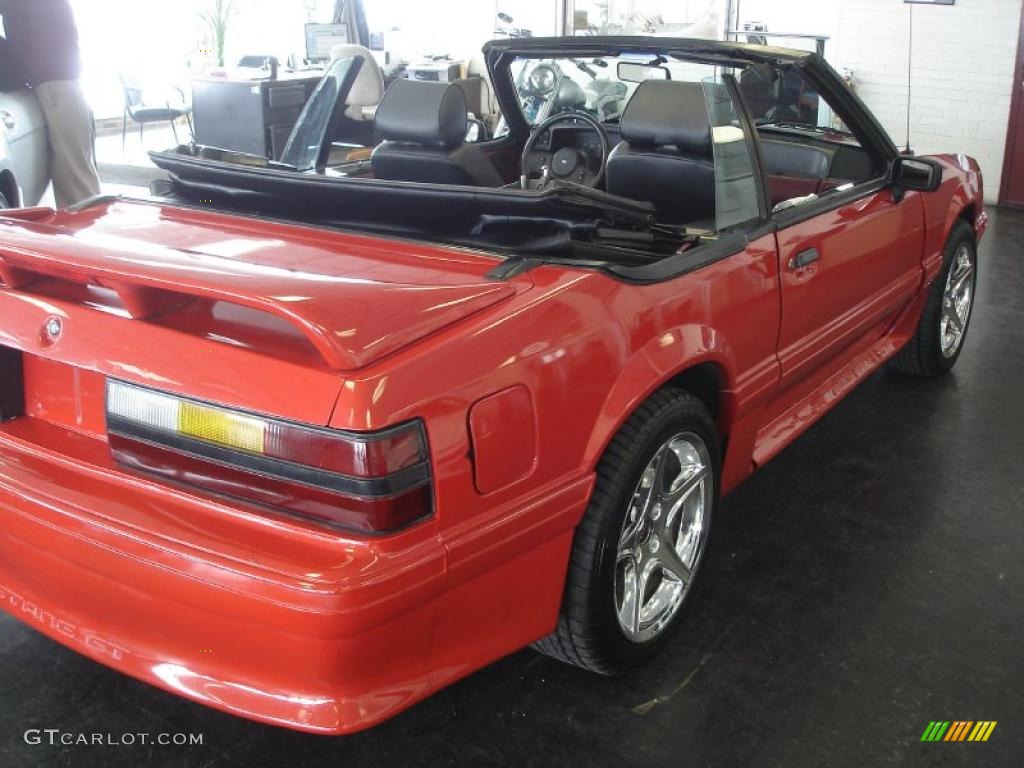 1988 Mustang GT Convertible - Bright Red / Black photo #3