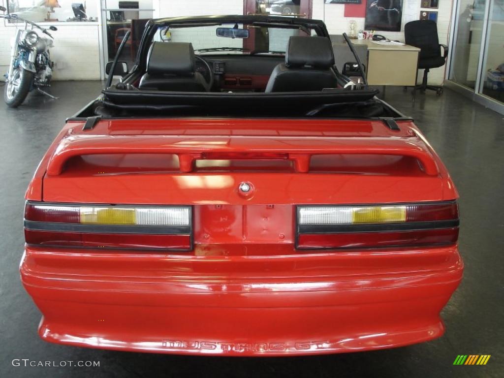 1988 Mustang GT Convertible - Bright Red / Black photo #5