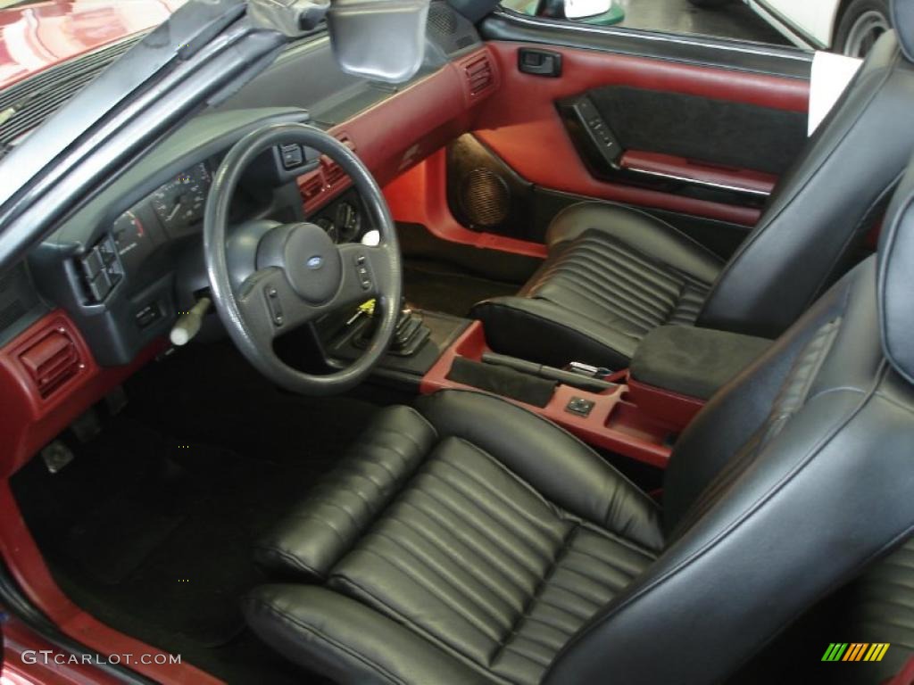 1988 Mustang GT Convertible - Bright Red / Black photo #6
