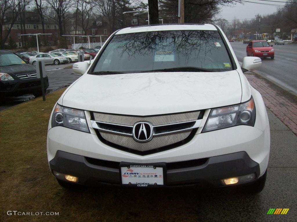 2007 MDX Technology - Aspen White Pearl / Bordeaux photo #3