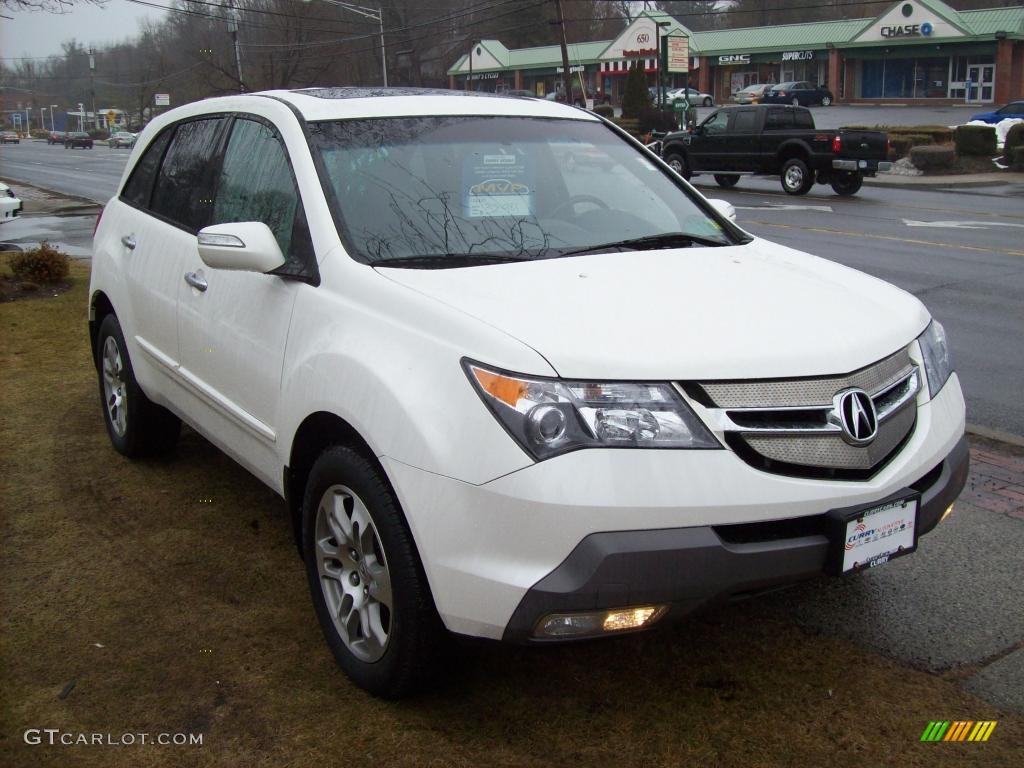 2007 MDX Technology - Aspen White Pearl / Bordeaux photo #4