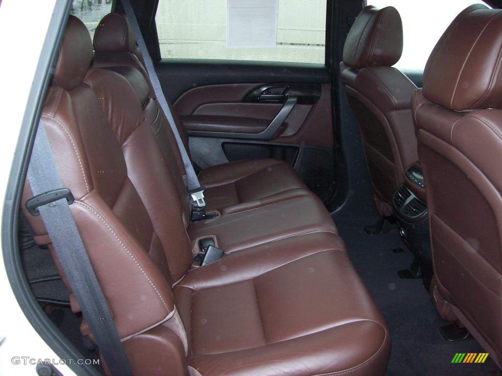2007 MDX Technology - Aspen White Pearl / Bordeaux photo #12