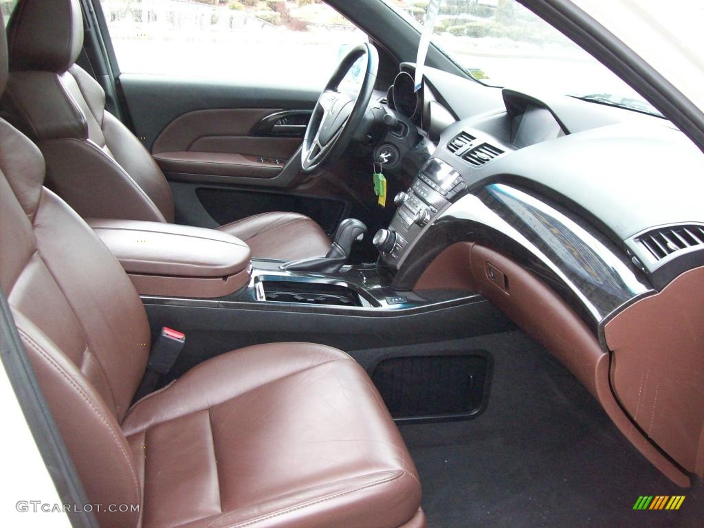 2007 MDX Technology - Aspen White Pearl / Bordeaux photo #13